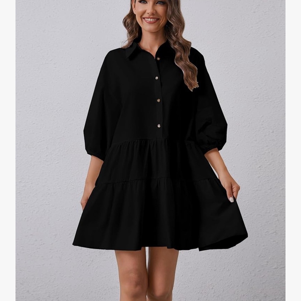 NWT Black swing dress size L